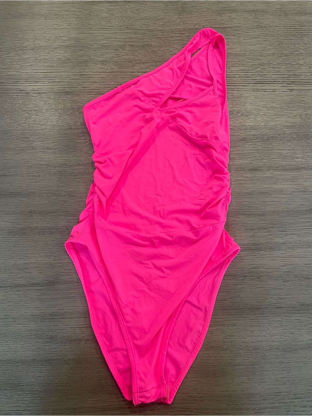 Amazon Hot Pink One-Shoulder Women's Swim One-Piece